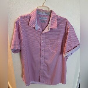 Nick Graham Everywhere Spring Pink White Flip Cuff Sleeve Men's Shirt XL
